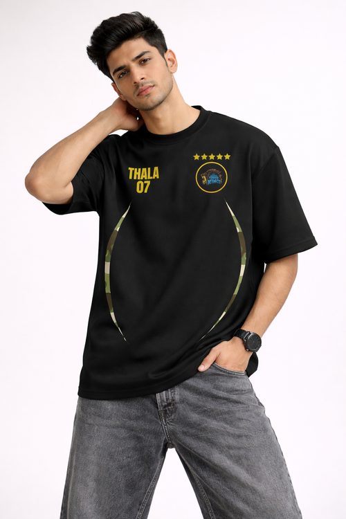 Captain 07 Oversized Tee – 220 GSM Premium Cotton