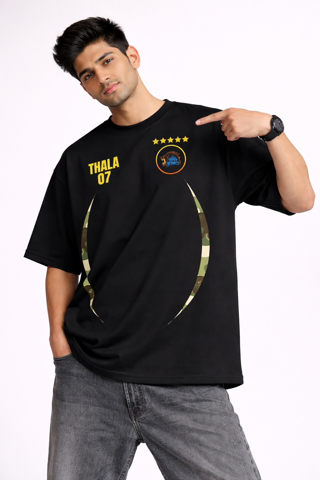 Captain 07 Oversized Tee – 220 GSM Premium Cotton