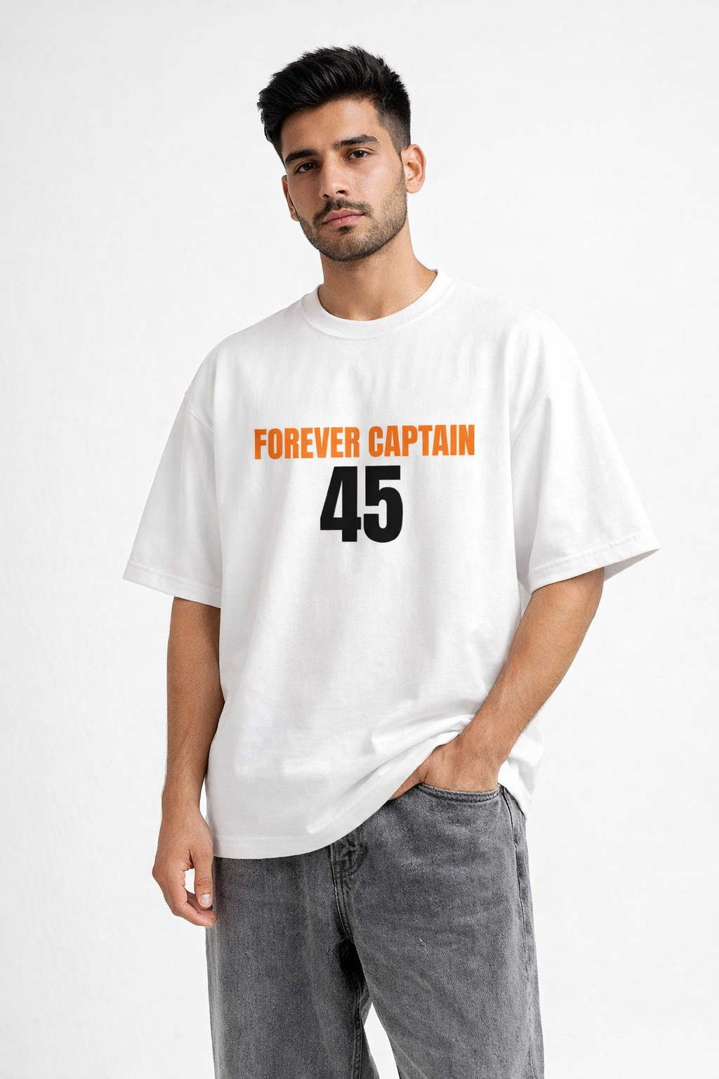 Rohit “God’s Plan – Forever Captain” Oversized T-Shirt