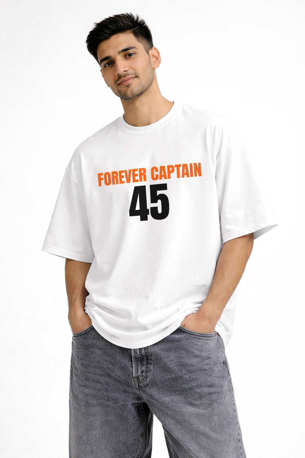 Rohit “God’s Plan – Forever Captain” Oversized T-Shirt