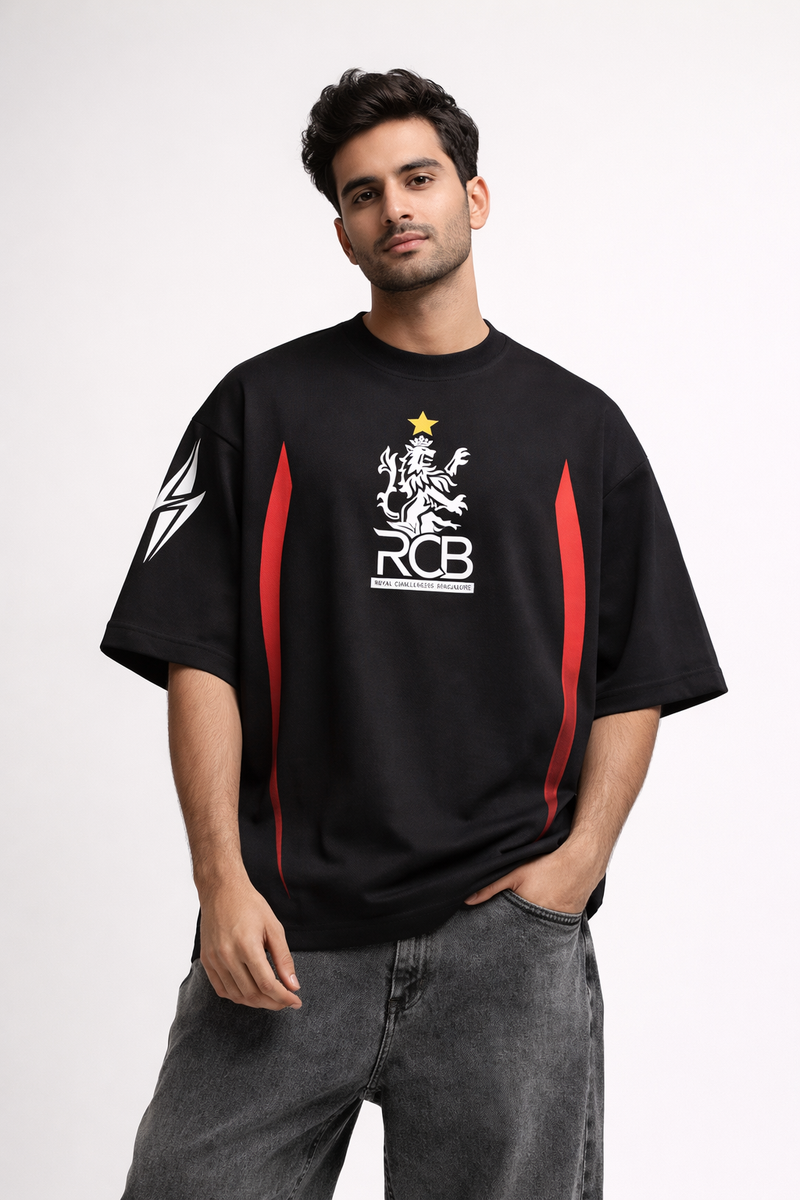 RCB Midnight Strike Oversized Tee