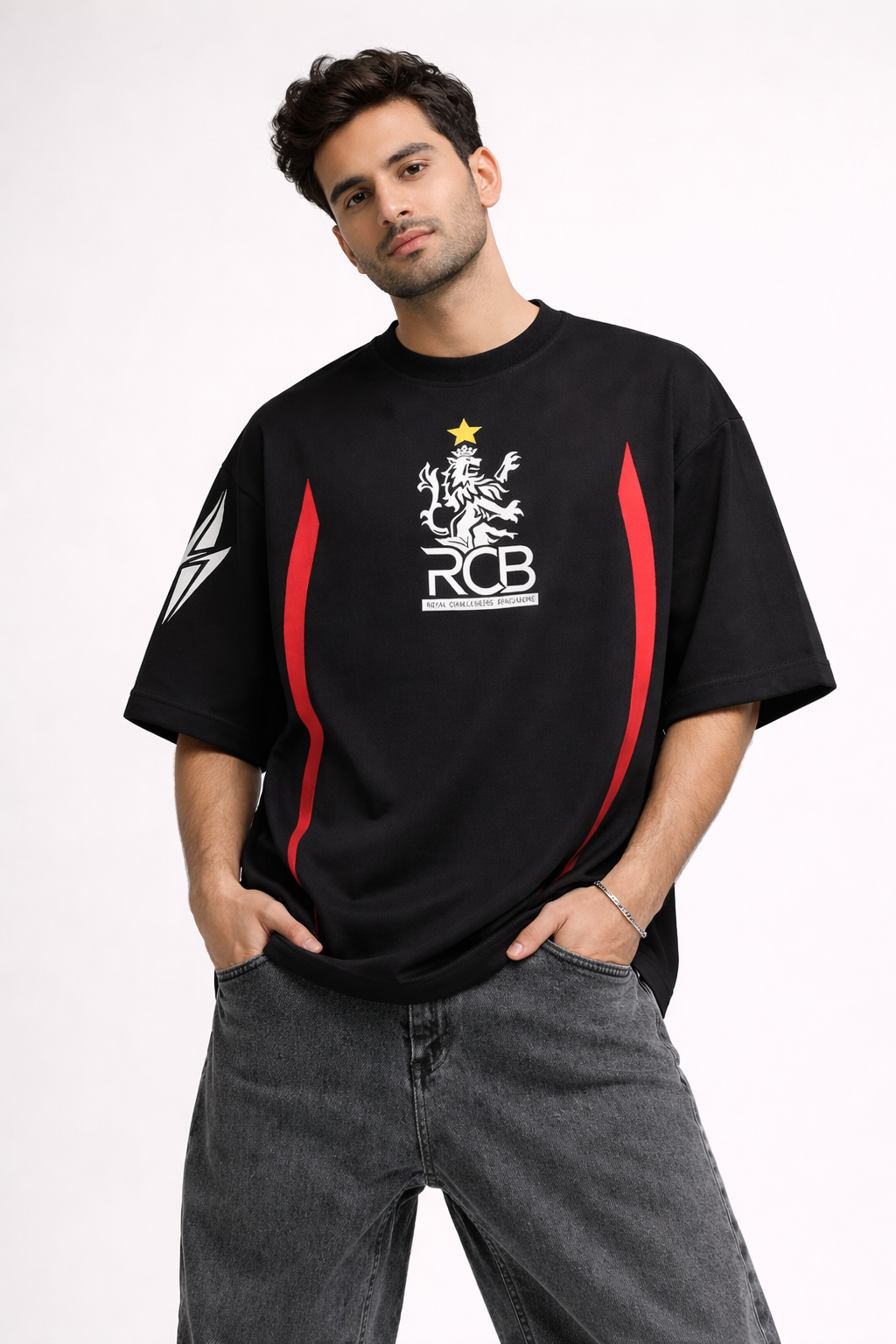 RCB Midnight Strike Oversized Tee