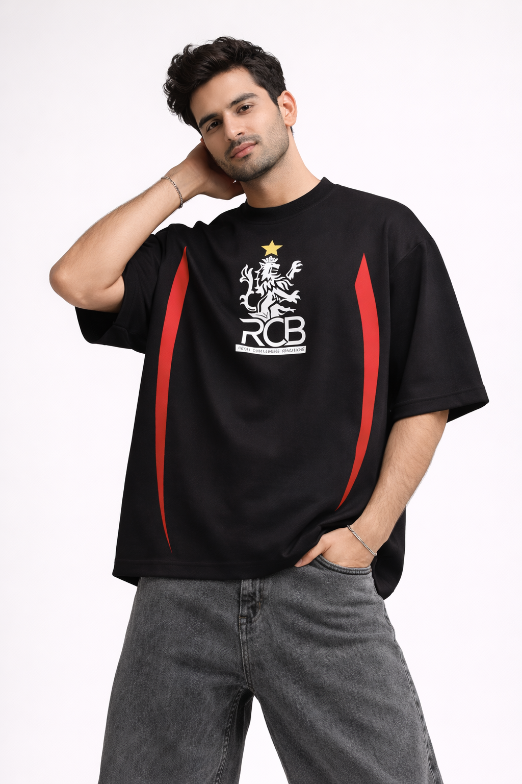 RCB Midnight Strike Oversized Tee