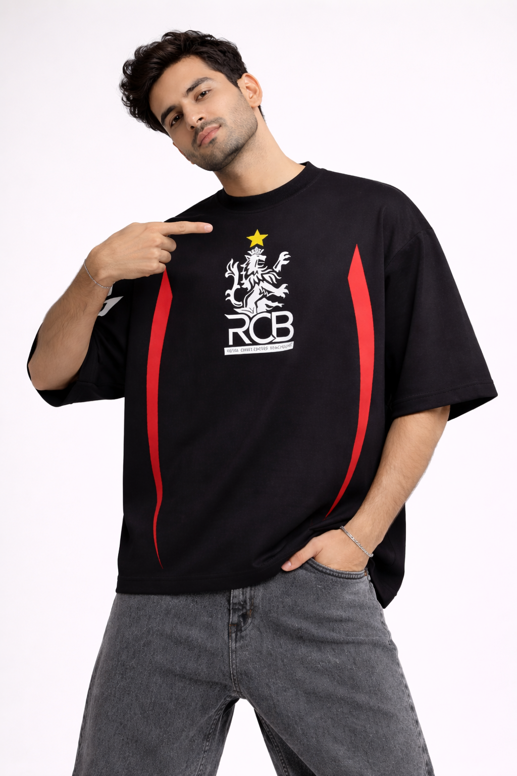 RCB Midnight Strike Oversized Tee